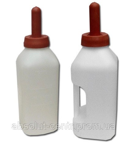 Молочна пляшка з ручкою для випойк телят 