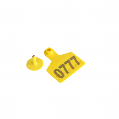 Вушна бірка 60*76, з нумерацією, жовта