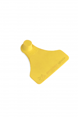 Вушна бірка 58*60, без нумерації, жовта, одностороння